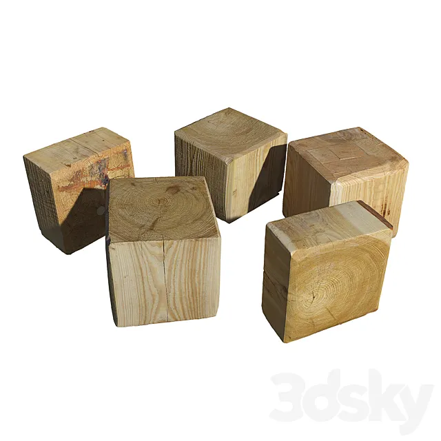 Tree Stumps_Decorative hemp 3D Model Tree Stumps_Decorative hemp 3D Model