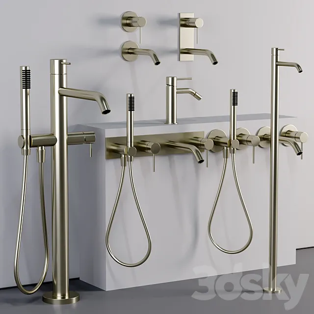 Treemme taps and shower set 12 3D Model