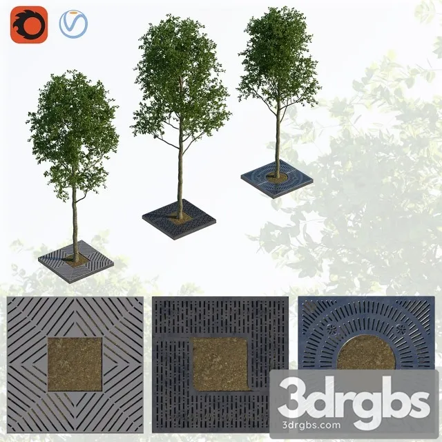 Trees and Lattice 3D Model Download