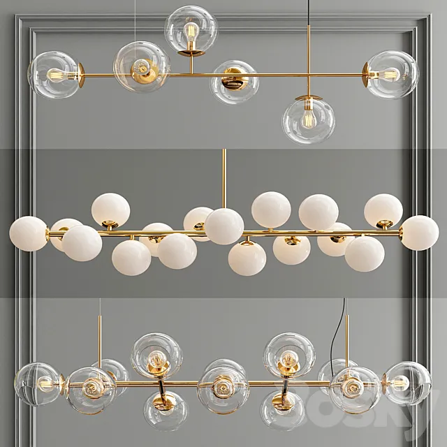 Trend Linear Pendant – 3 type 3D Model