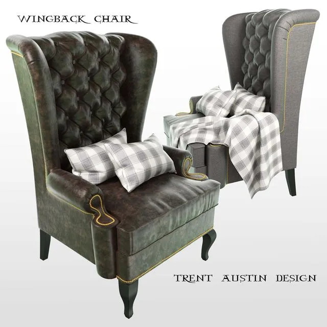 Trent austin design wingback chair 3D Model