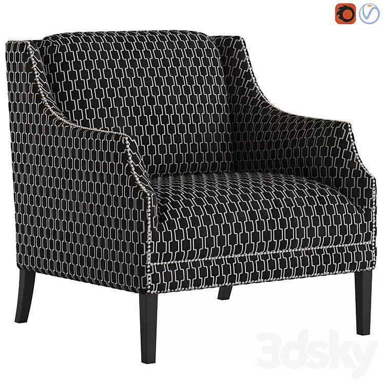 Trenzseater Aria Armchair 3D Model Trenzseater Aria Armchair 3D Model