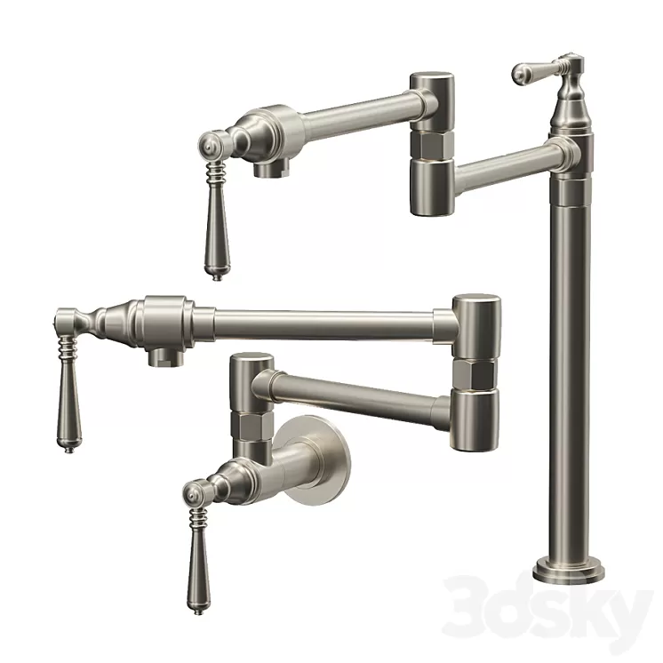 Tresa Kitchen Pot Fillers by Brizo 3D Model Free Download