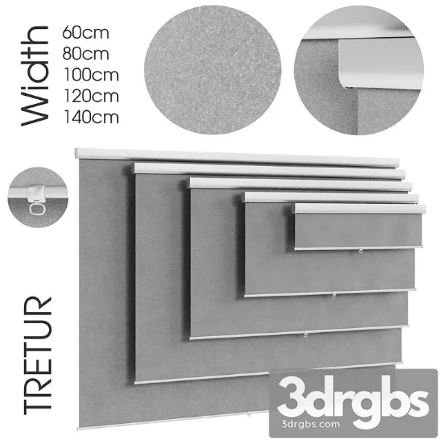 Tretur. ikea block-out roller blind 3D Model Download