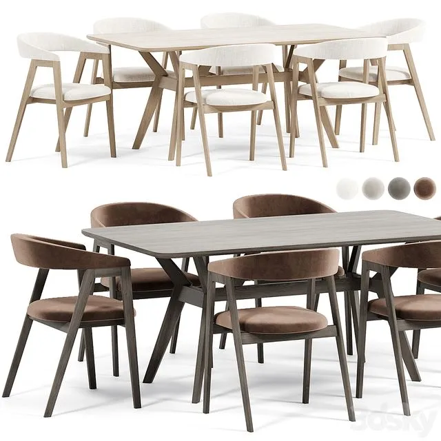 Trevor Chair Webstr Table 3D Model