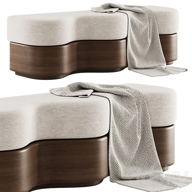 Triana Bench By En Gold 3D Model Triana Bench By En Gold 3D Model