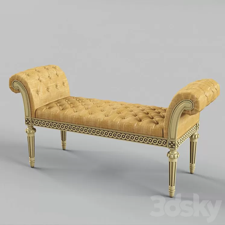 Trianon Court Bench 3D Model Trianon Court Bench 3D Model