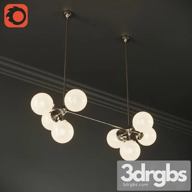 Tribcea Loft Chandelier Cluster Duo 3D Model Download