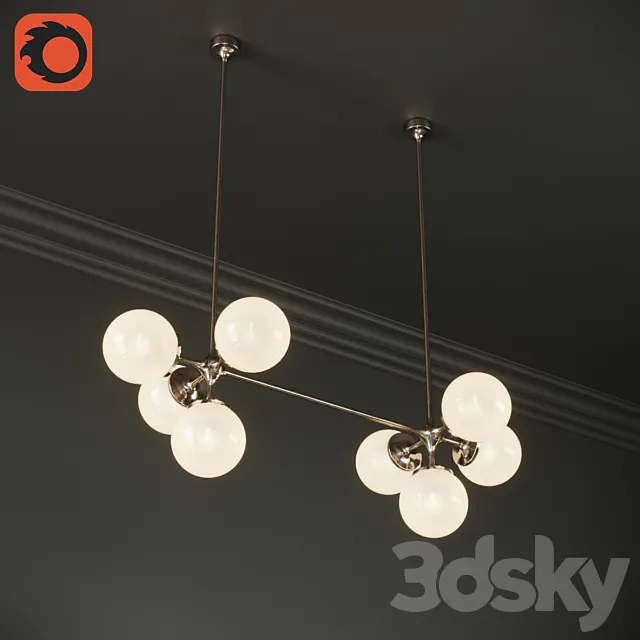 Tribcea Loft Chandelier Cluster Duo 3DModel