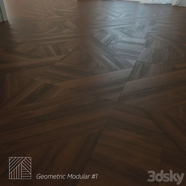 Tribeca Flat Modern Geometric Modular Flooring 3D Model