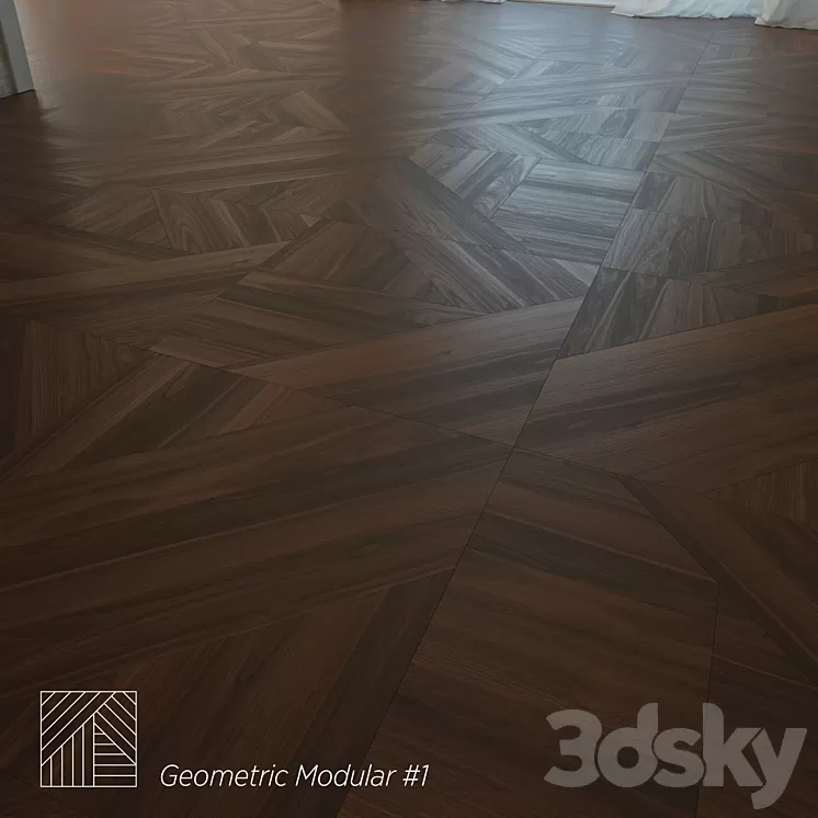 Tribeca Flat Modern Geometric Modular Flooring 3D Model