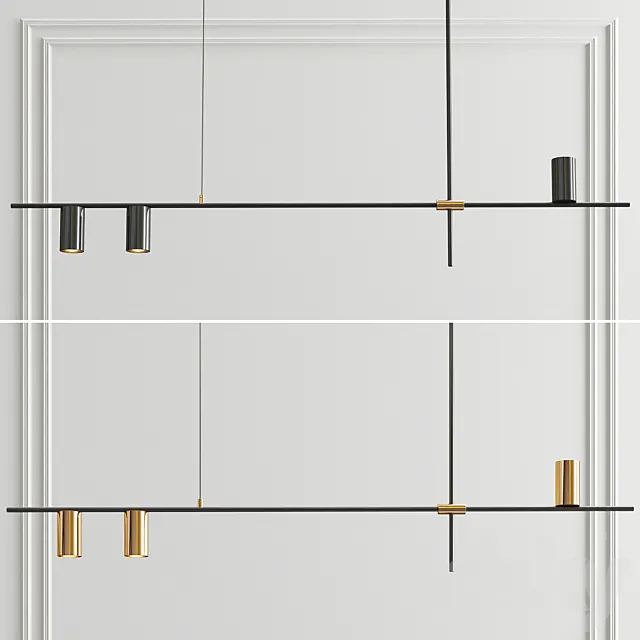 Tribes Ambient Linear Pendant Light 3D Model