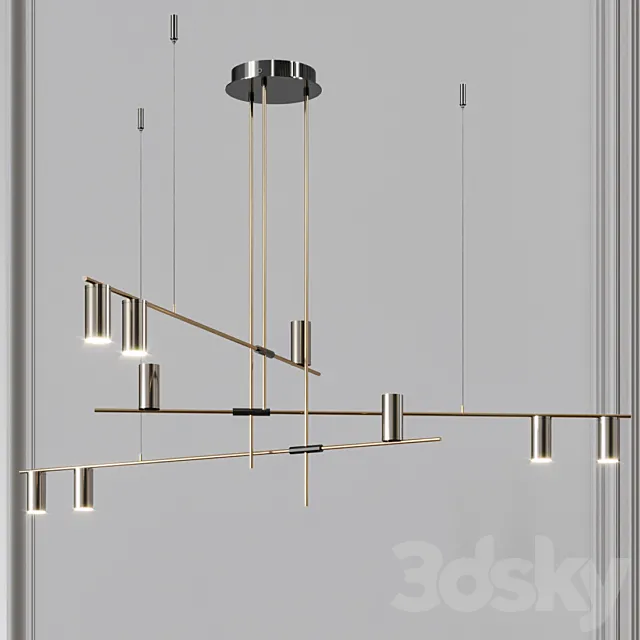 TRIBES CHANDELIER Nickel 3D Model