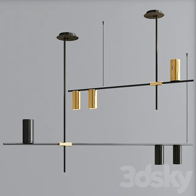 Tribes Linear Pendant 3D Model Tribes Linear Pendant 3D Model