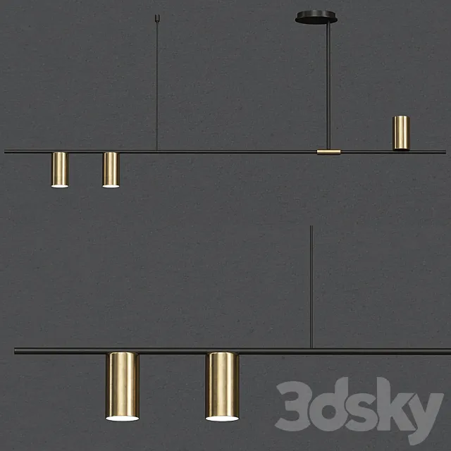 Tribes Linear Pendant 3D Model