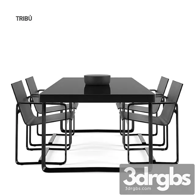 Tribu Armchair Table 3D Model Download