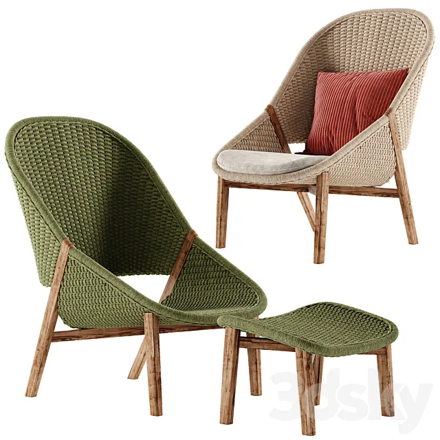 Tribu Elio armchair 3D Model