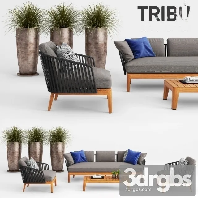 Tribu Mood Sofa Club Chair 3D Model Download