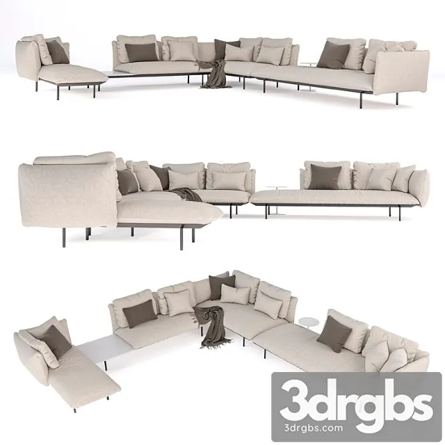 Tribu senja modular garden furniture 2 3D Model Download