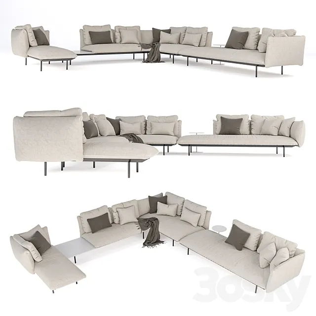 TRIBU Senja modular garden furniture 3D Model TRIBU Senja modular garden furniture 3D Model