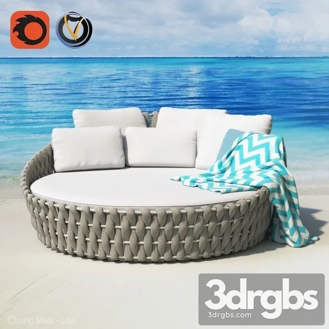 Tribu Tosca Daybed Borona 3D Model Download