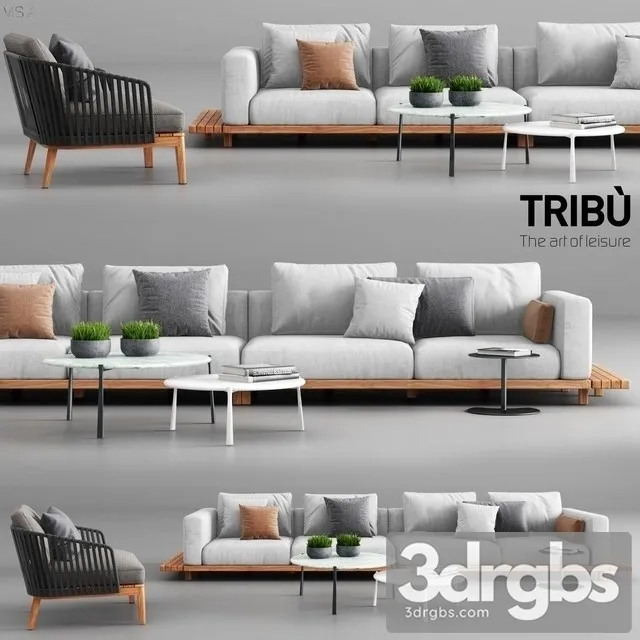 Tribu Vis Sofa Mood Club Chair 3D Model Download
