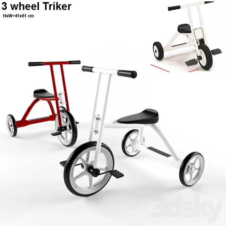 Triker_3wheeller 3D Model Triker_3wheeller 3D Model