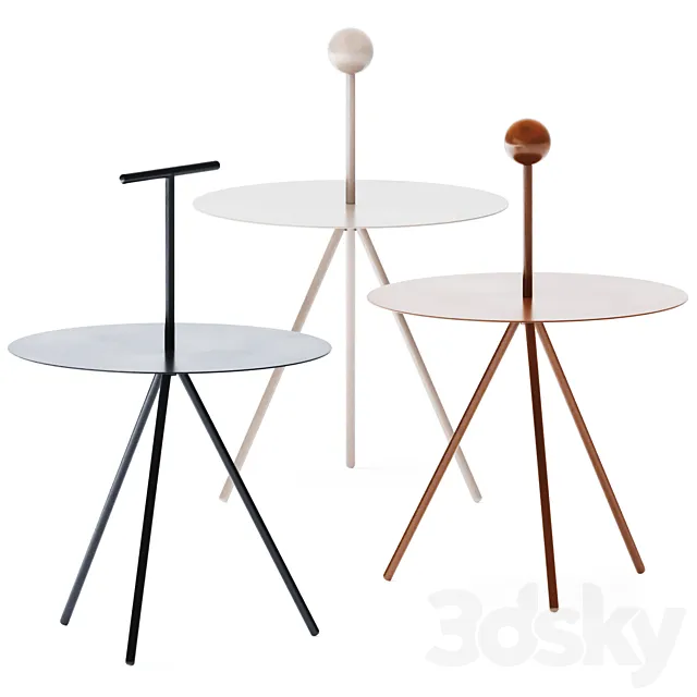 Trino Side Table by Viccarbe 3DModel