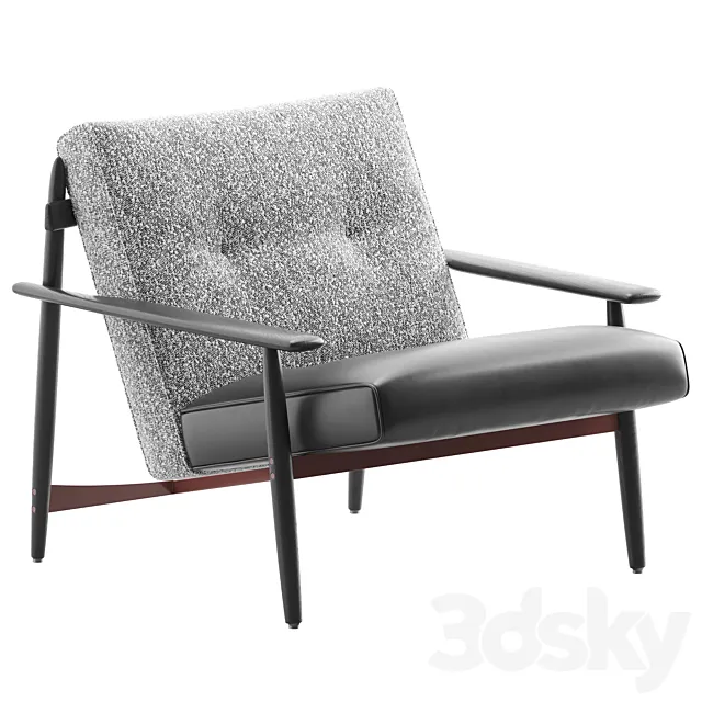 Trio Armchair by Minotti 3D Model