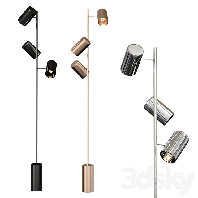 Trio black floor lamp 3DModel