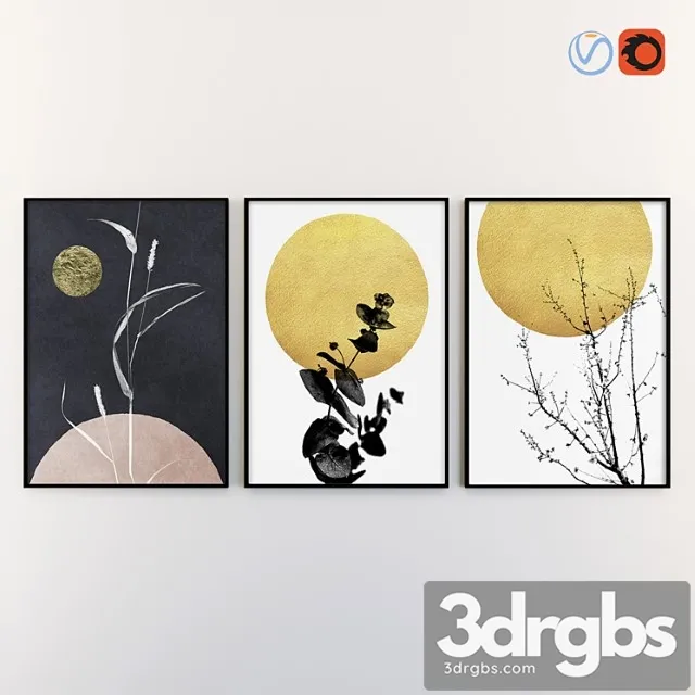 Triple posters vol.133 3D Model Download