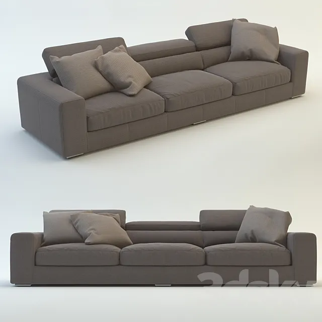 Triple Sofa 3D Model Triple Sofa 3D Model