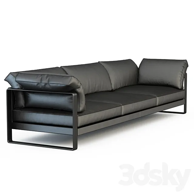 Triple sofa Phan – Matteograssi 3D Model Triple sofa Phan – Matteograssi 3D Model