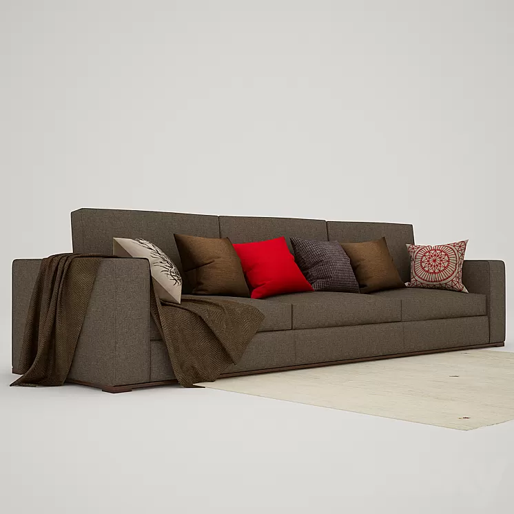 Triple sofas 3D Model