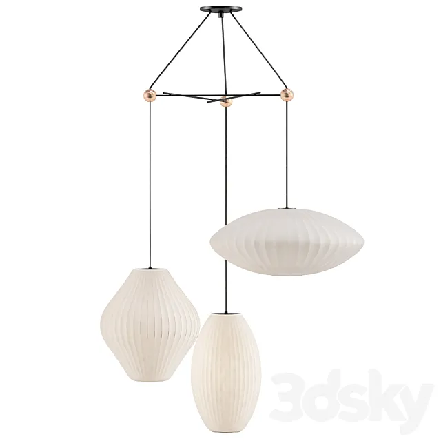 triple_bubble_lamp_fixture 3D Model