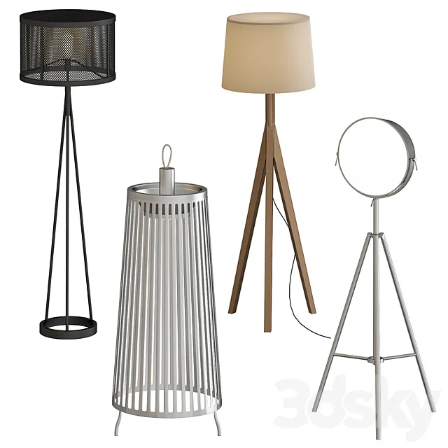 Tripod Floor Lamps 3DModel