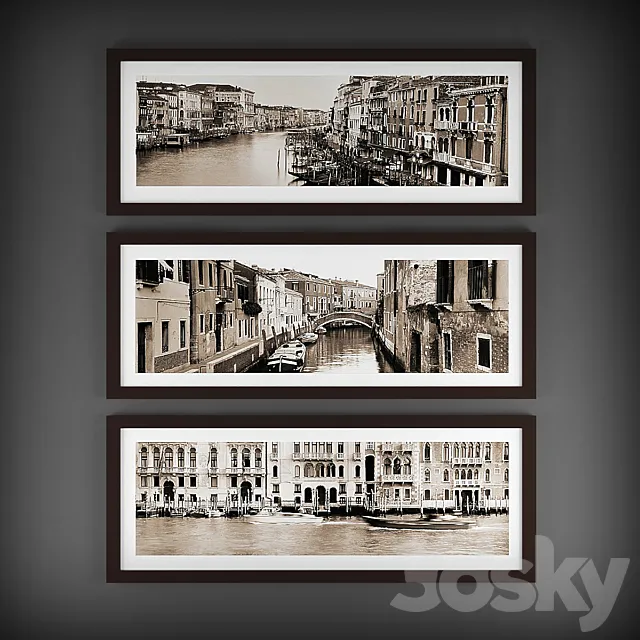Triptych “Venice” 3D Model