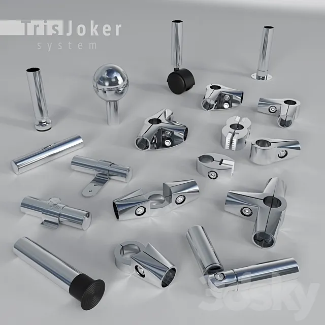 Tris [Joker] system elemnts D25mm 3D Model