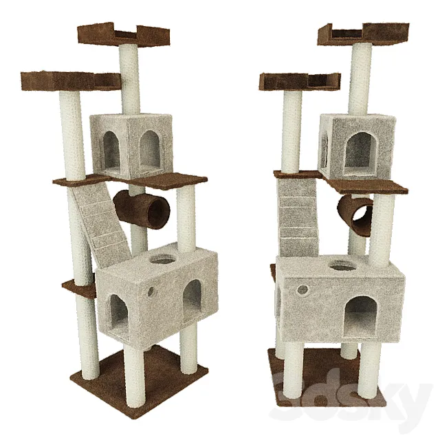 Trixie cottage for cat Mariela 3D Model Trixie cottage for cat Mariela 3D Model