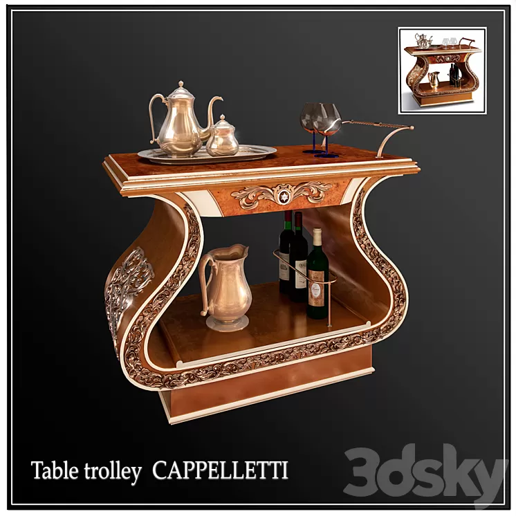 Trolley table CAPPELLETTI 3D Model Trolley table CAPPELLETTI 3D Model