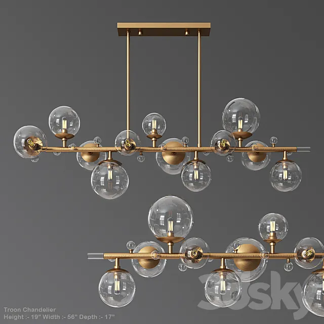 Troon Chandelier – Arteriors 3DModel