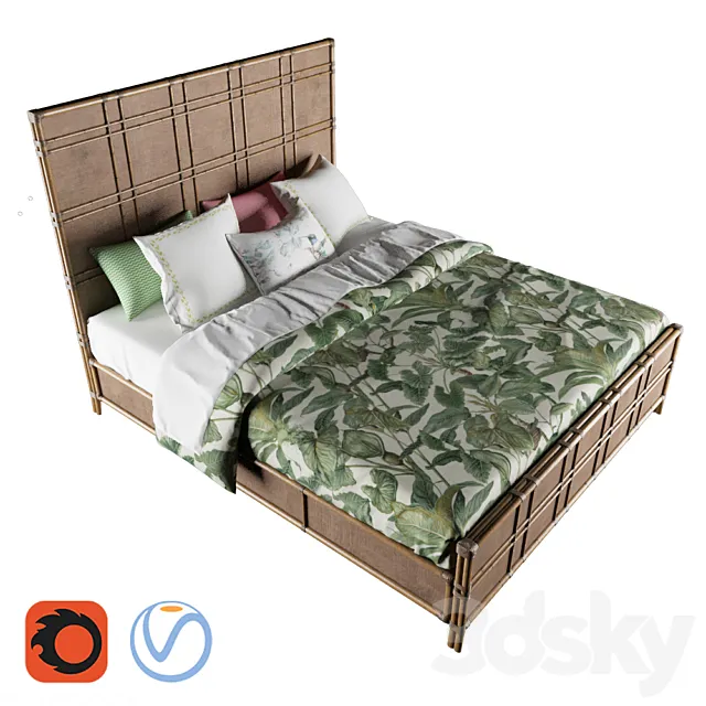 Tropical – Coco Bay Panel Bed 3DModel Tropical – Coco Bay Panel Bed 3DModel