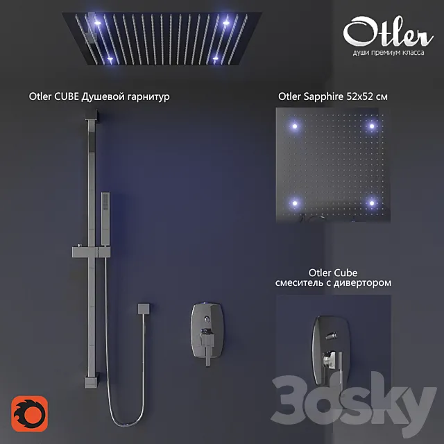 Tropical shower Otler 3DModel