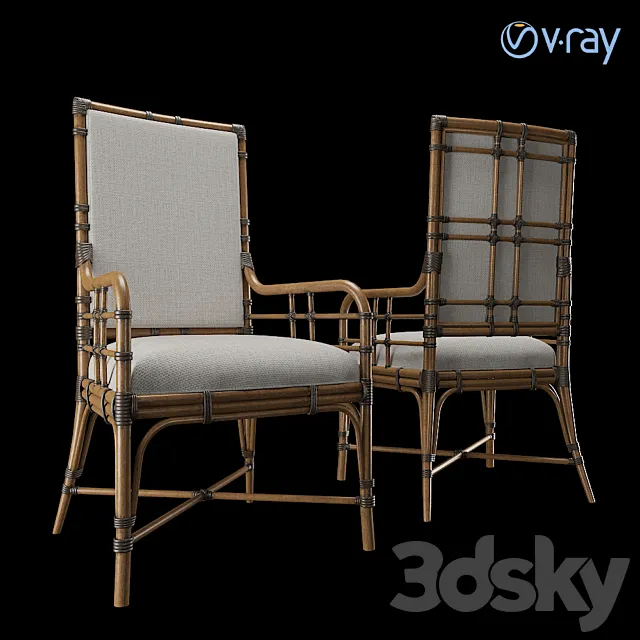 Tropical – Summer Isle Upholstered Arm Chair 3DModel