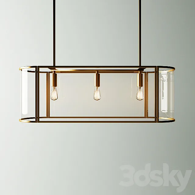 Trough Chandelier 3D Model Trough Chandelier 3D Model