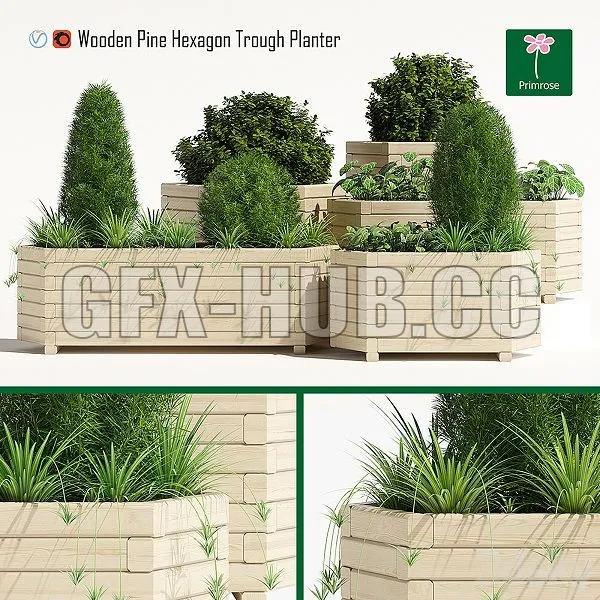 Trough planter 3D Model Trough planter 3D Model