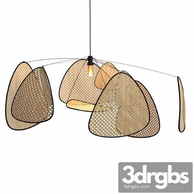 Trouva Rattan Hanging Lamp 3D Model Download