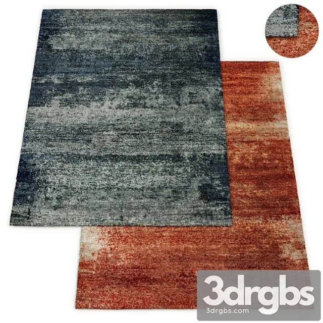 Trouve hand-knotted silk wool rug rh 3D Model Download