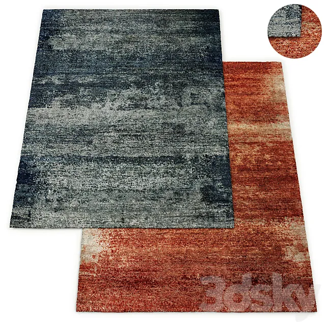 Trouve Hand-Knotted Silk Wool Rug RH 3D Model Trouve Hand-Knotted Silk Wool Rug RH 3D Model