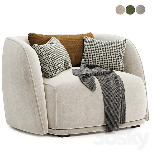 troy arm chair 3D Model troy arm chair 3D Model